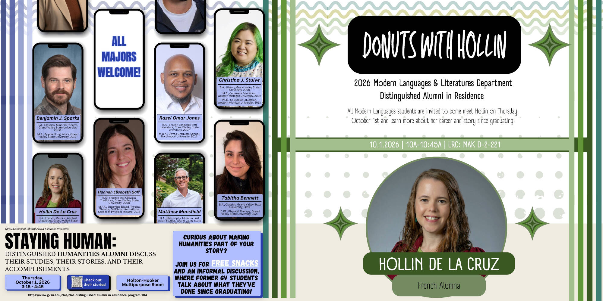 Alumni in Residence Hollin De La Cruz Information